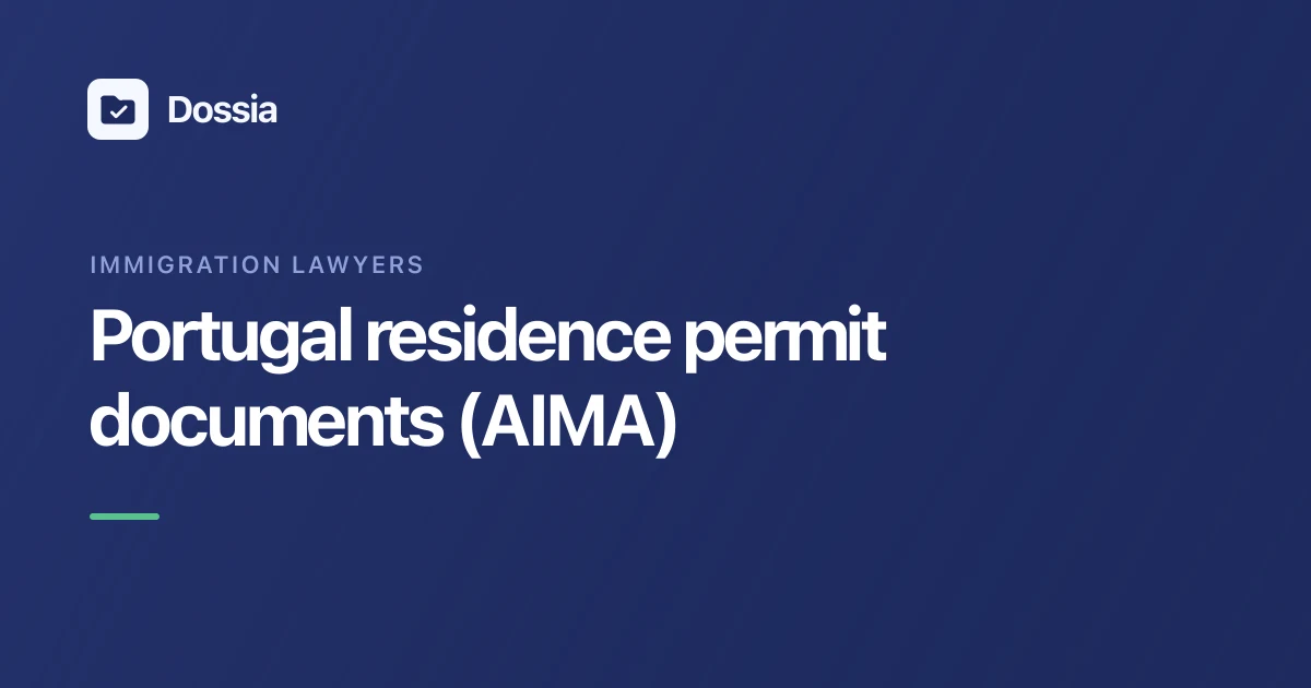 Cover Image for Documents for a Portugal Residence Permit (AIMA): The Complete Checklist